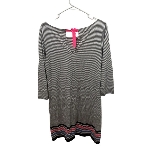 Lilly Pulitzer Noelle Dress Navy Bayside Stripe Size Medium - Picture 3 of 4